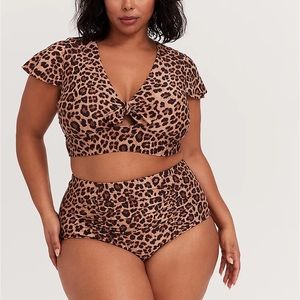 Torrid Cheetah Bathing Suit Top